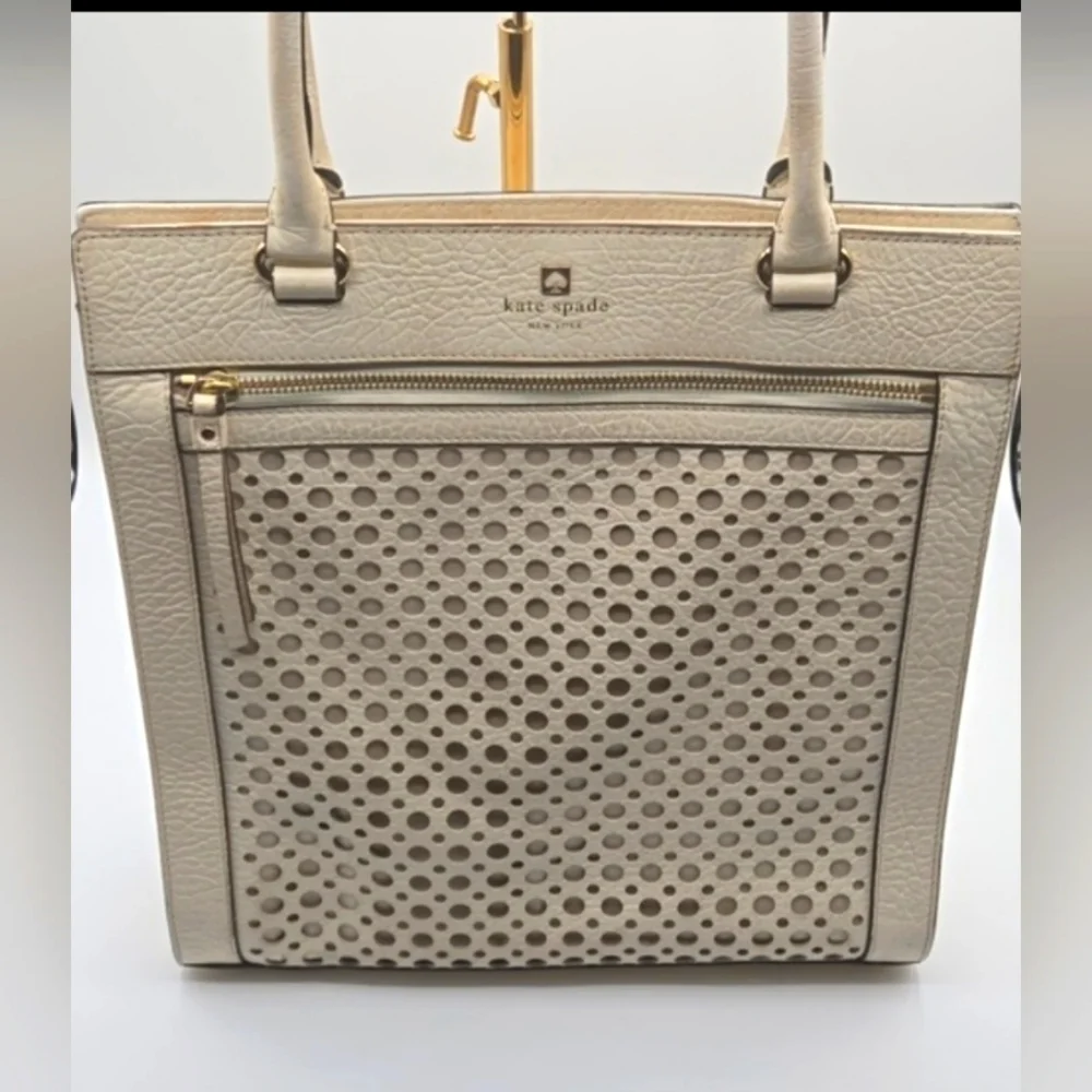 KATE SPADE Perri Lane Lynne Tote Ivory Leather